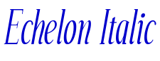 Echelon Italic font